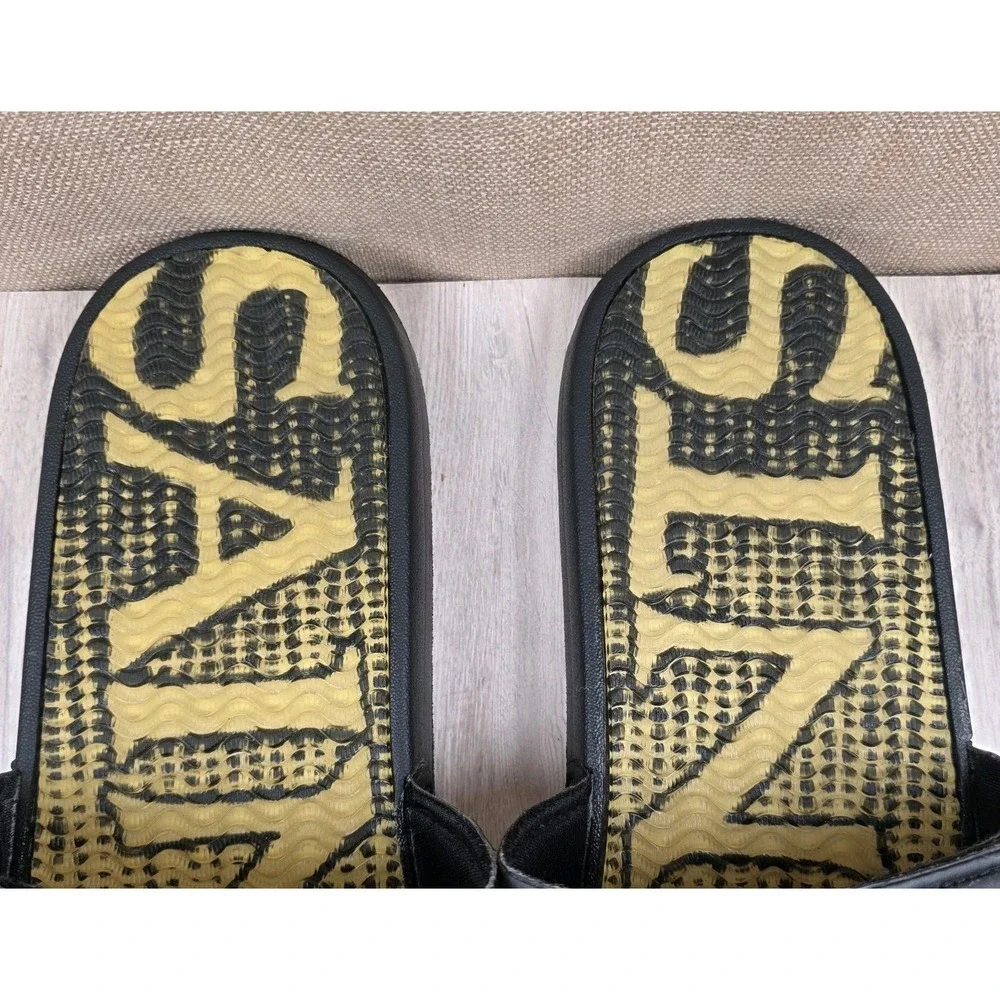 Foco New Orleans Saints Wordmark Gel Mens XL 13/14 Slip On Slide Sandals NFL